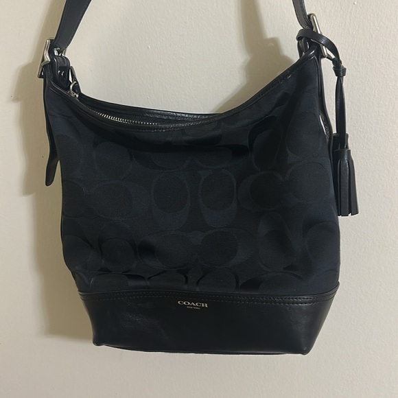 Y2K Coach Signature Logo Hobo Shoulder Bag H1222-21149 - Picture 1 of 10